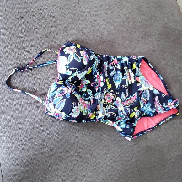 Anne Cole Twist Front One Piece Swimsuit Sz 8 - Picture 4 of 7